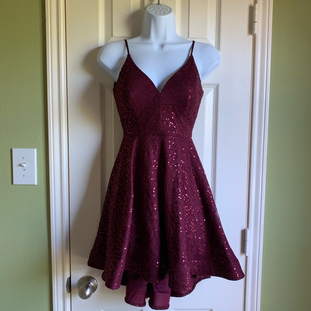 Jcpenney V neck Sequin Party Dress 0
